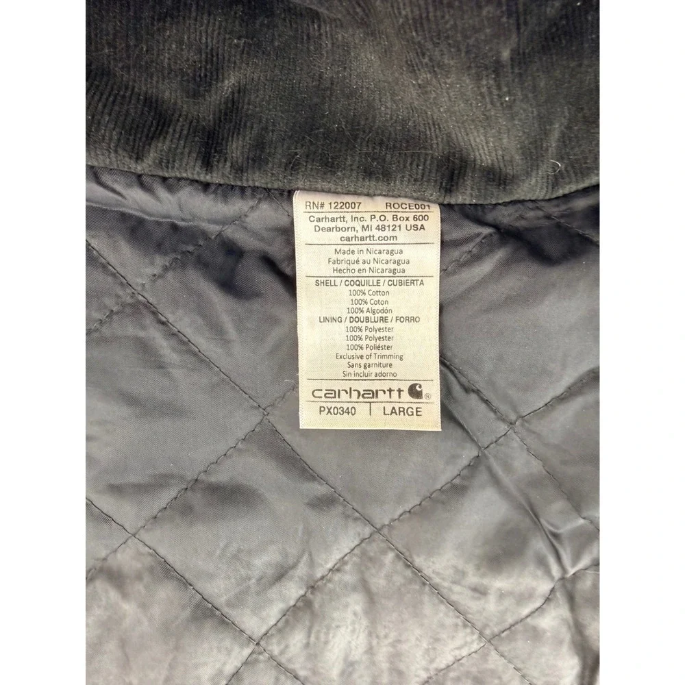 Carhartt Dog Chore Coat Large Brown Duck Canvas Insulated Pet Jacket PX0340